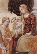 unknow artist The madonna and child with saint lucy Sweden oil painting reproduction